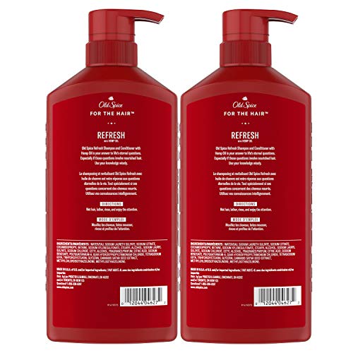 Old Spice Refresh 2in1 Hemp Oil Shampoo and Conditioner #TOP8
