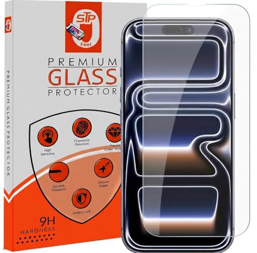 Image of STP FEEL Premium Borderless Tempered Glass Screen Protector Guard Compatible For iPhone 17 Pro 5G (6.3 Inch, Pack of 1) | Edge to Edge Coverage With Easy to installation kit