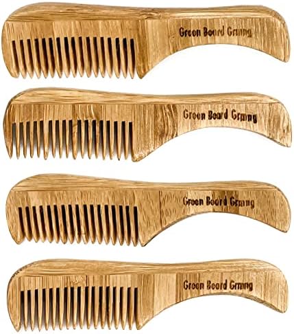 Naturally Normal Bamboo Mustache Comb (4-Pack) – Sustainable Wood Combs that Plant Trees by Green Beard Grmng