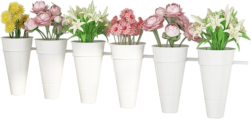 Support mural pour fleurs plastique blanc 180cm contre l'encombrement
