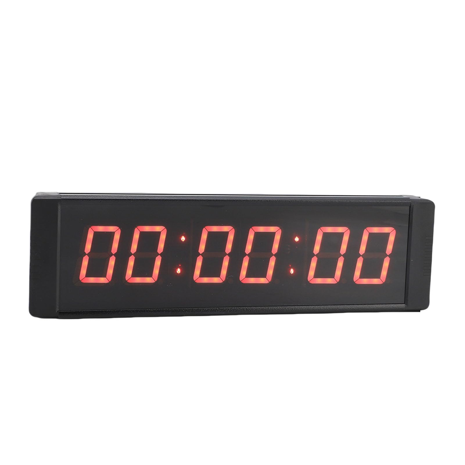 Temporizador de LED con 6 Dígitos, Reloj de Cuenta Regresiva para Gimnasio y Eventos, Temporizador Multifuncional con Control Remoto y Marco de Aluminio Rojo