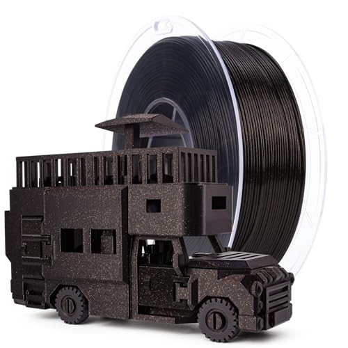ZIRO Firefly Series Glitter PLA Filament, Shiny Sparkle Filament PLA 1.75mm, 3D Printing Filament 1KG, Dimensional Accuracy +/- 0.03mm, Fit Most FDM 3D Printers, Flame Red