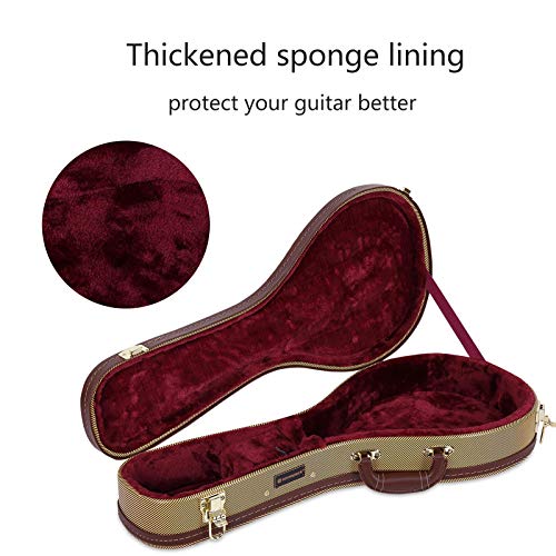 Crossrock Hartschalenkoffer für Mandoline im A-Stil aus Vinyl-Tweed (CRW620MATW)