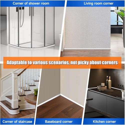 Image of Silicone Shower Water Dam Barrier, Self Adhesive Shower Threshold Water Stopper Strip, Collapsible Waterproof Floor Seal for Bathroom, Kitchen, Bathtub & Wet Room(White, 2-Meter, C-Shap)