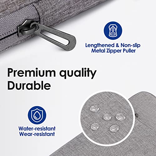 Hyzuo 14 Inch Laptop Sleeve Case Bag Compatible With Ideapad 3 14/ Hp Elitebook 14/ Hp Pavilion 14/ Hp Stream 14/Surface Laptop 15/ Acer Swift 3 14/ Asus Vivobook 14/ Huawei Matebook D 14, Light Grey #TOP4