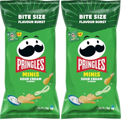 Pringles Sour Cream and Onion Minis Chips, 95 g (Pack of 2)
