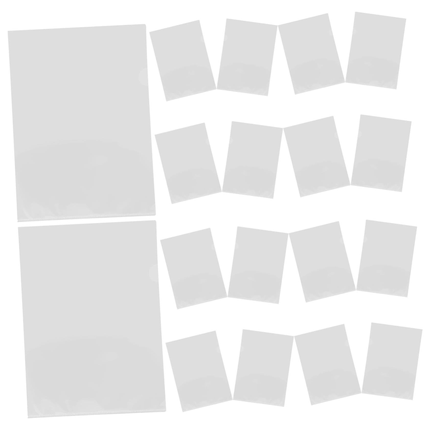 100pezzi Cartelline Trasparenti Shape Per Organizzazione Documenti Design Elegante e Funzionale Per Ufficio e Scuola Compatibili Con Documenti