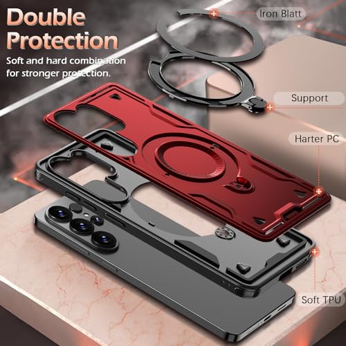 Image of for Samsung Galaxy S26 Ultra Case Magnetic with stand, with Mag-Safe, with Screen Protector, Wireless Charging, Shockproof for Samsung S26 Ultra 5G Phone Case, Ring Holder Cover for Samsung S26 Ultra