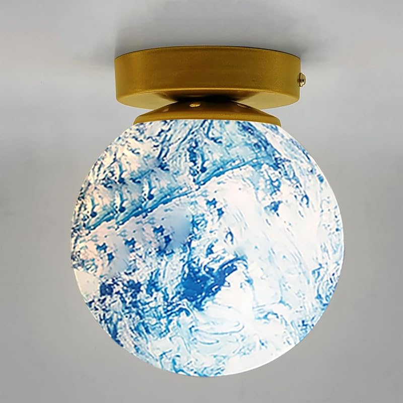 Ceiling Light, for Hallway Light Fixture Ceiling Glass Shade for Living Room, Ceiling Surface, Café, Restaurant, Hallway, Kitchen.-image-1