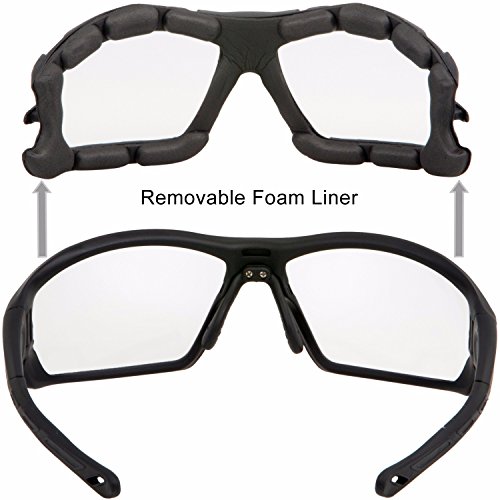WYND Blocker Motorcycle Riding Glasses Extreme Sports Wrap Sunglasses (Black/Clear)4