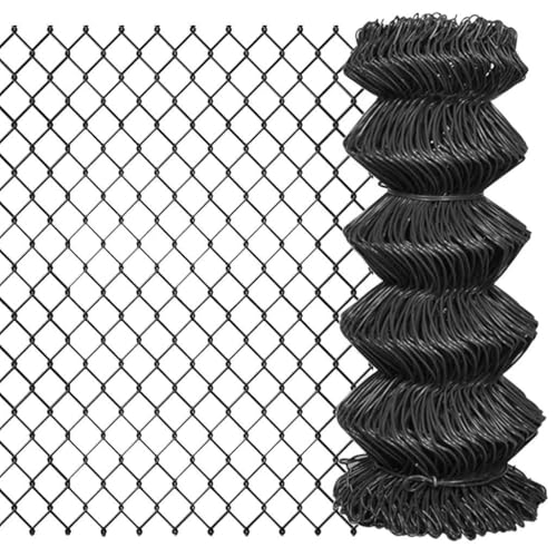 vidaXL Maschendrahtzaun Maschendraht Gartenzaun Drahtzaun 15 x 0,8 m Stahl Grau