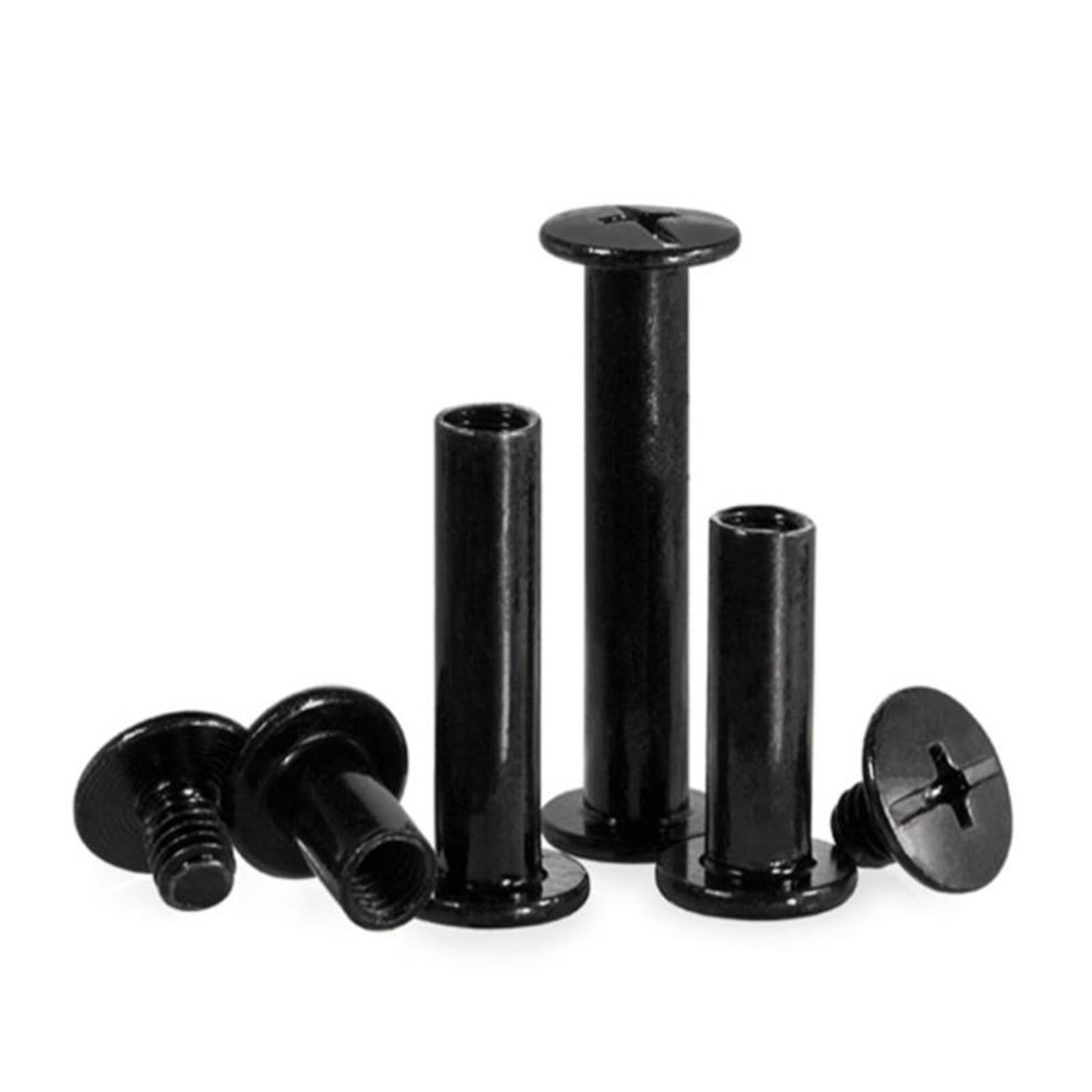 śruby introligatorskie, Zestaw łączników do oprawy książek wielokolorowy M5 4-60 mm(Sliver Colour,M5X50 10PCS)