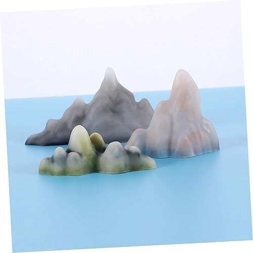 Miniatura 4 de Healifty 3 moldes de silicona de montaña 3D molde de fundición de resina de montaña de nieve, micro adornos de paisaje, molde de fundición de resina