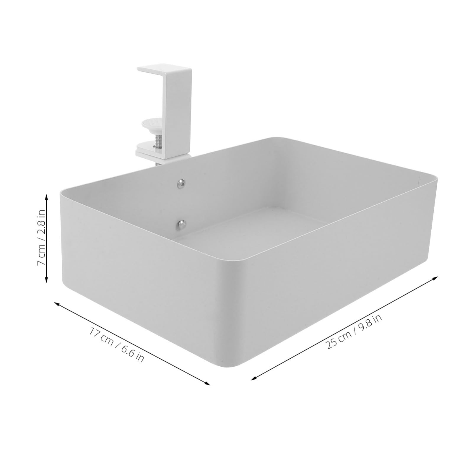 SECFOU Cestino Portaoggetti in Metallo Sottoscrivania Contenitore per Casa e Cucina Organizer per Piccoli Spazi