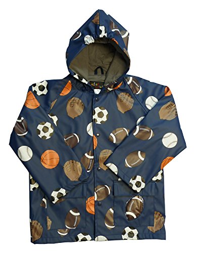 Foxfire for Kids Navy Sports Soccer Football Baseball Basketball Raincoat Size 8
