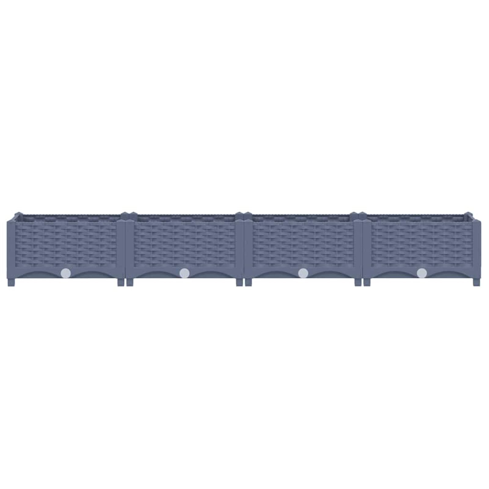 Gecheer Letto Rialzato per Giardinaggio, Vaso Giardino Fioriera Aiuola Contenitore, 160x40x23 cm in Polipropilene Robusto, Spazio Ampio per Piante, Ideale per Balcone Cortile e Orto Domestico