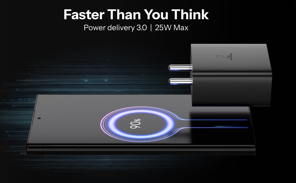 Image of Pantom 25W Charger Adapter USB Type C compatible for Samsung Z Fold 6 /5 /4, Z Flip6 /5 /4, S25 /S24 /S24+ /S24 Ultra, S23 /S23+ /S23 Ultra /S23 FE with PD 3.0 Fast Charging