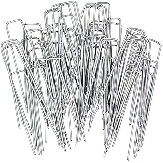 G&B Premium Extra-Durable 6”/2,9 mm U-förmige verzinkte Garten-Befestigungsstifte zur sicheren Befestigung von Gartengewebe, Außennetzen, Unkrautvlies, Bodenfolien und Außenvlies