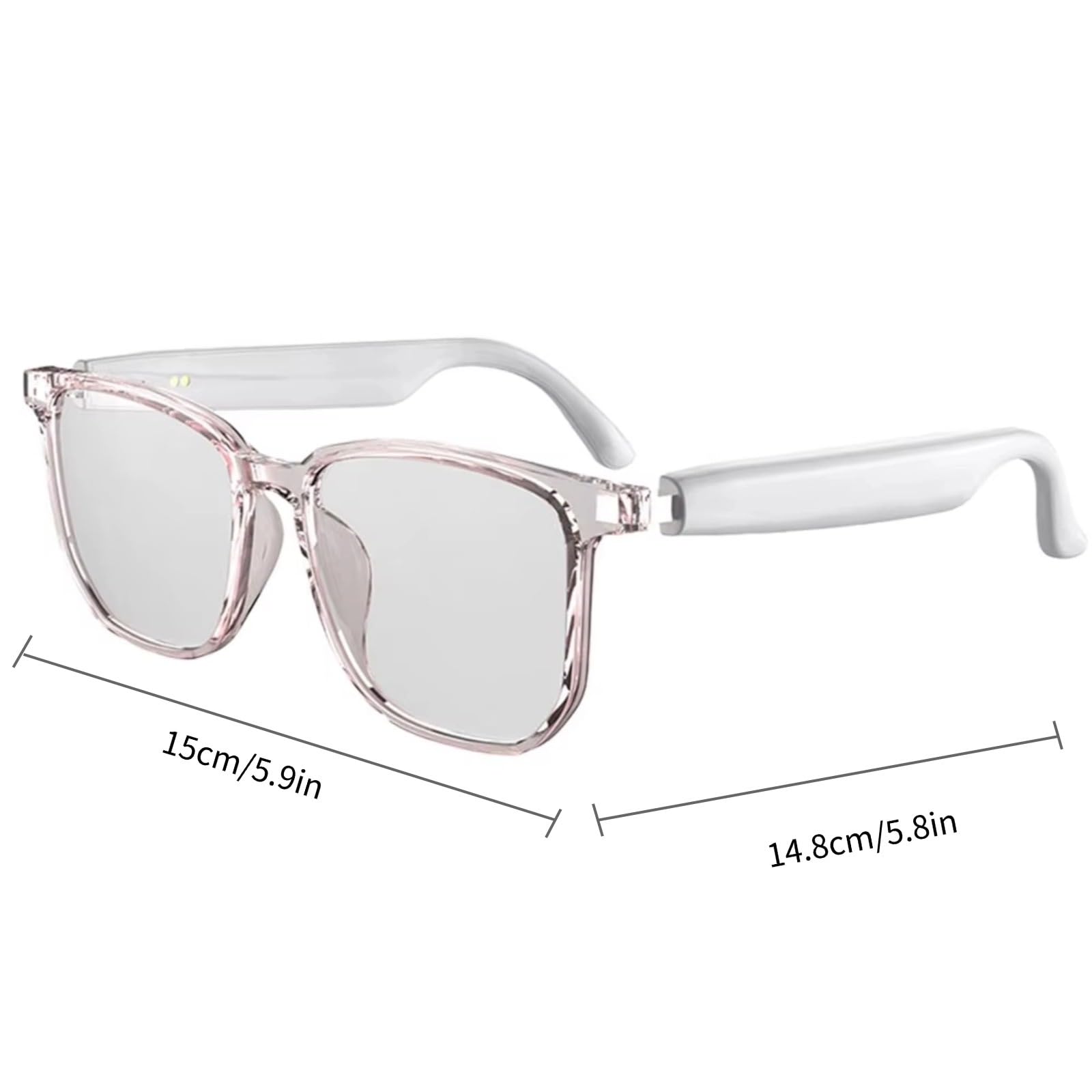 UMEINAC TECH Translation Glasses for Women - AI Smart Glasses with Bluetooth 5.4, 75 Languages Real-Time Translator & Meeting Recorder for Business Travel(Rich White)