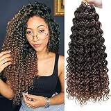 18inch GoGo Curl Crochet hair Bohemian Crochet Braids Ombre Brown Deep Wave Braiding hair Extensions