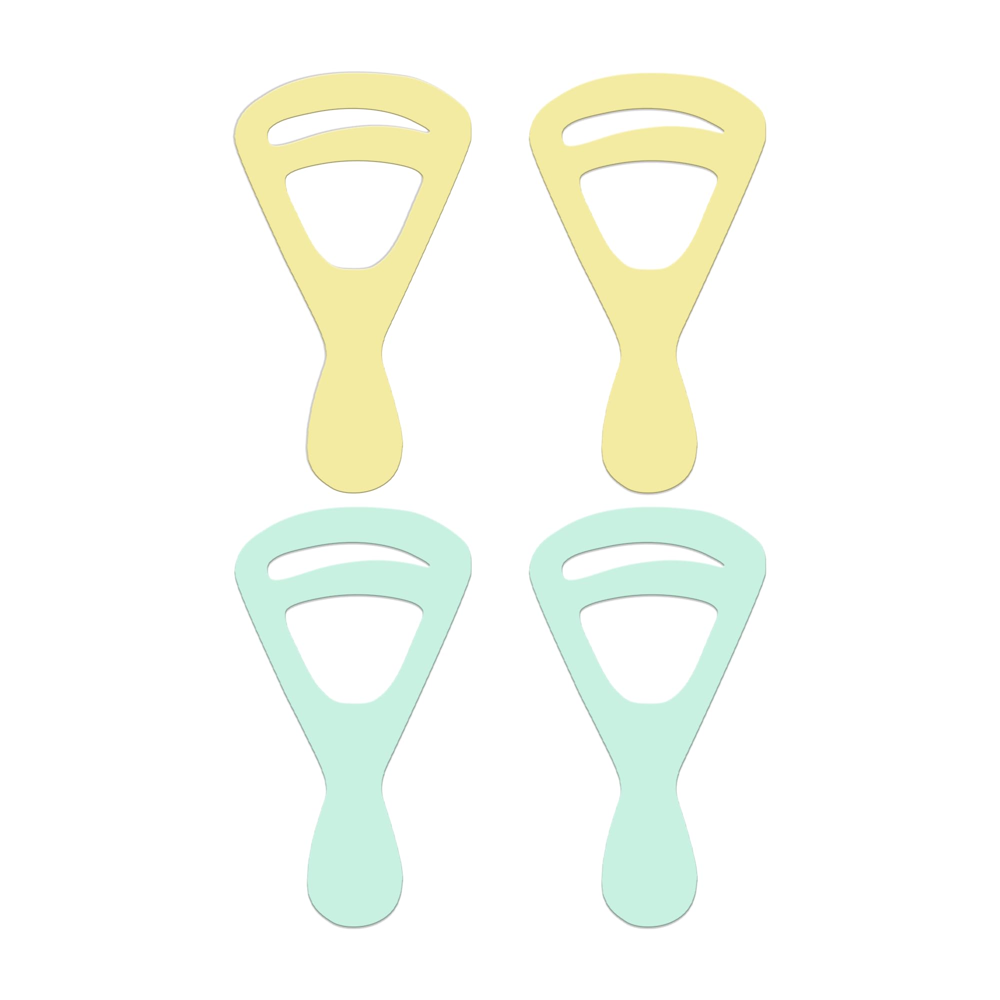 4pcs Flexible Eyebrow Shaping Cards, Reusable Eyebrow Stencils for Shaping Soft Material, Washable Brow Templates
