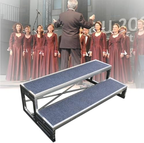 Choral Risers Choir Stairs Riser Platform Stage Anti Slip Singing Steps School Church Theater Concert,Non-Slip Multi-Tiered Choir Stairs Platform & Risers, Versatile Choral Lectern for Class