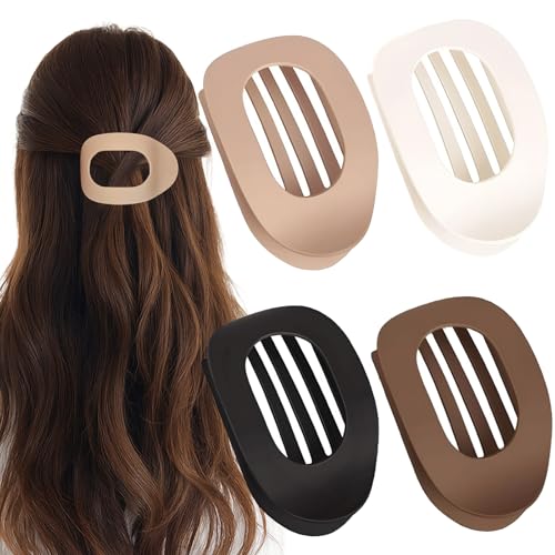 NOOMII Pinces à cheveux plates – Pinces à cheveux confortables en forme de bec de canard pour femmes et filles, cheveux épais ou fins au quotidien, au bureau ou en fête