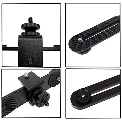 Walway Straight Triple Head Bracket Tripod Mount For 1/4 Inches Screw Dslr Camera Led Light Flash Light Microphone And More, With Hot Shoe Socket #TOP3