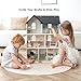 Wooden Dollhouse for Kids, 6-Room Modern Style Toy Doll House Playset with 26 Furniture & Functional Doors, 1:12 Scale Open Plan Dollhouse Designed for 4-6 Inch Dolls, STEM Creative Gift for Ages 3+