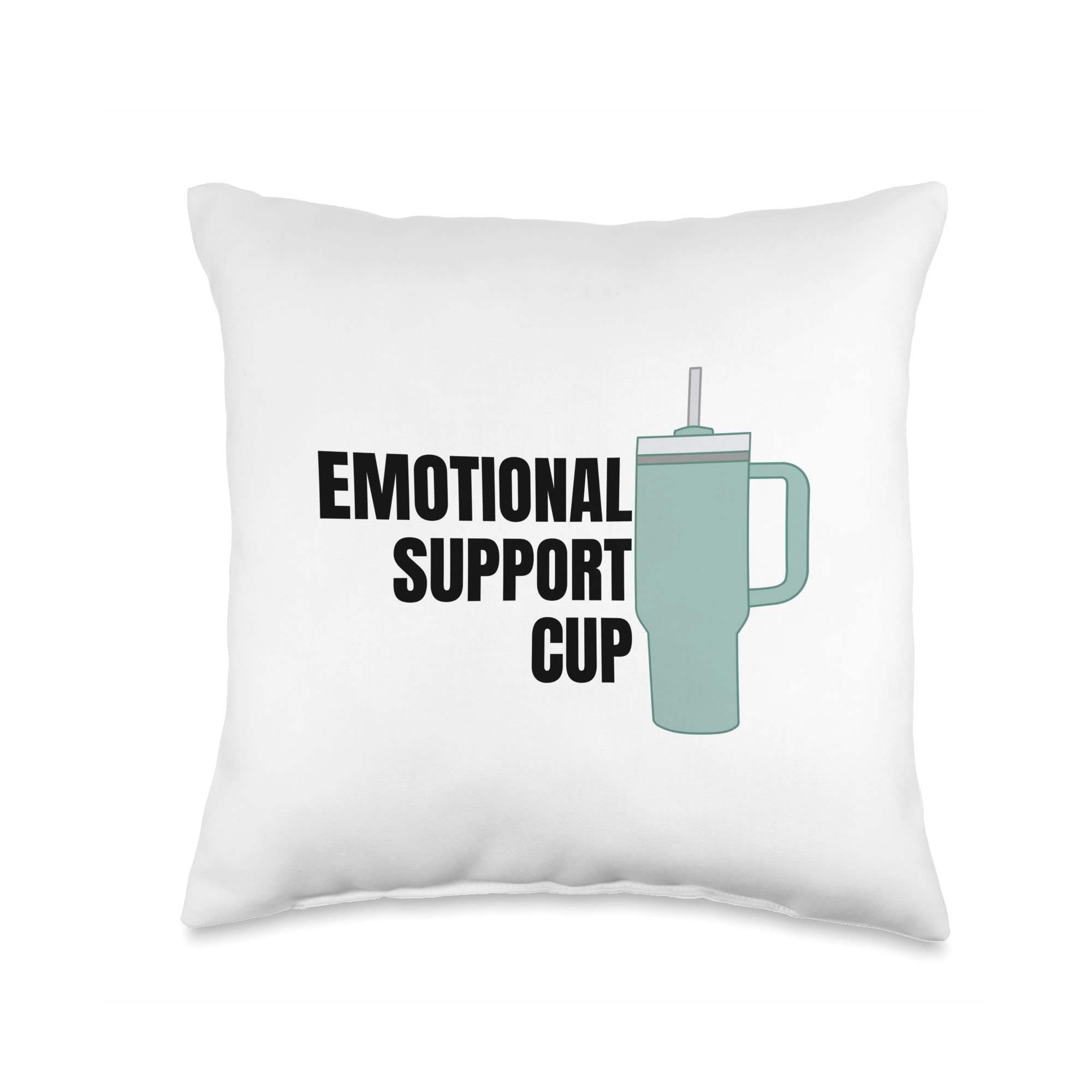 Emotional Support Cup Viral Mom Life Stanley Throw Pillow