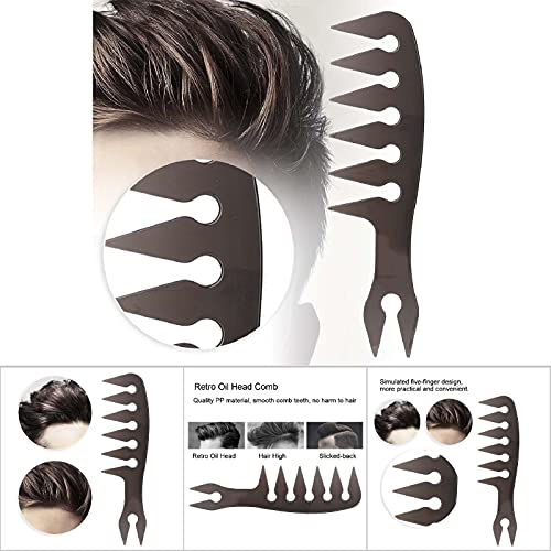 Peine de dientes anchos para cabello masculino, portátil y duradero miniatura 3