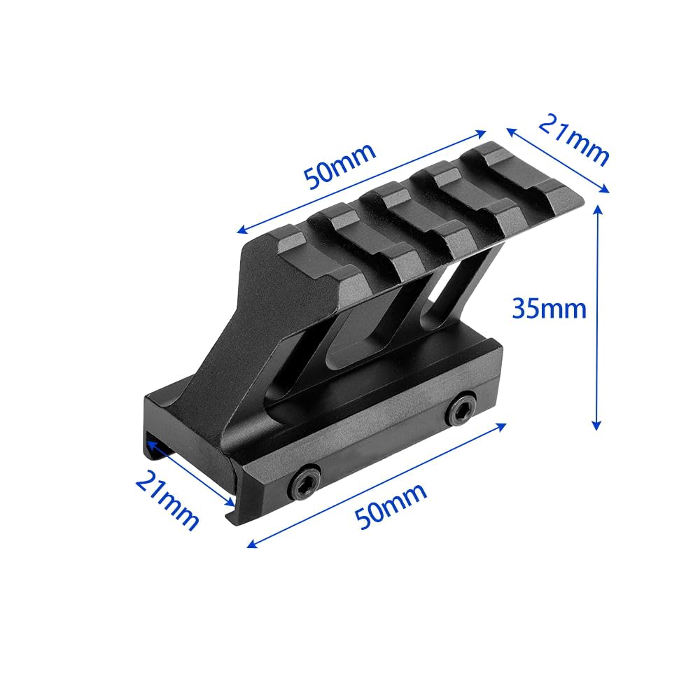 4 Slot Riser Mount For 21mm Picatinny Rail Airsoft Red Dot Scope Mount