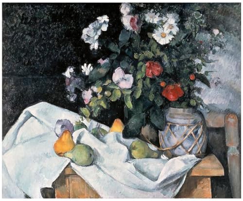 Poster Cézanne Fleurs et Fruits tableau graffiti décoration murale art moderne 60x90cm