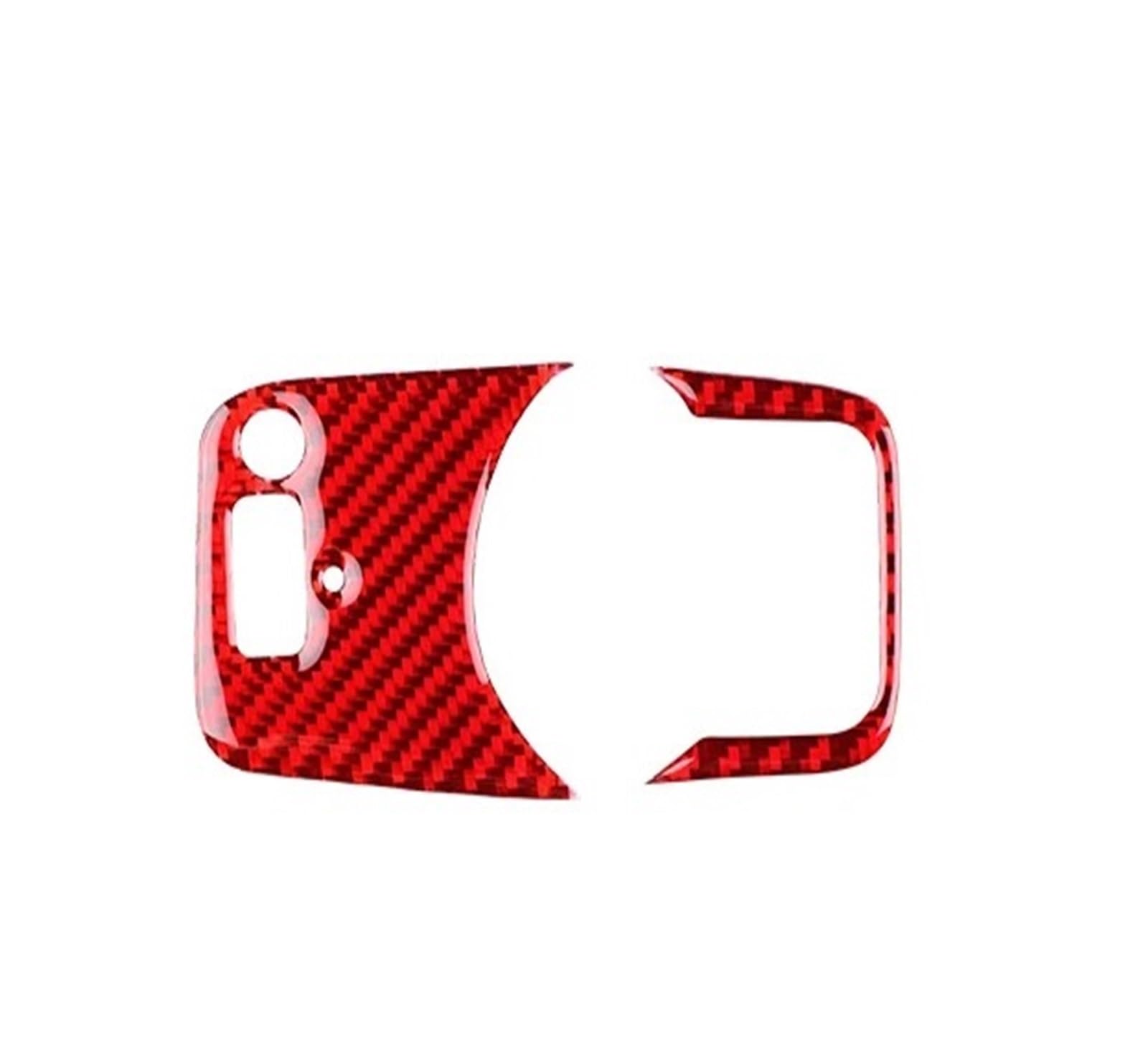 Car Interior Moulding Trim for Alfa for Romeo for Giulia for Stelvio 2017-2024 LHD RHD Car Headlight Switch Button Panel Sticker Interior Accessories(RHD Red Carbon)