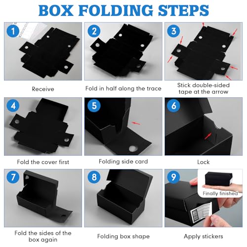Fullhawl 12 Sets Mini Shoe Gifts Boxes for Party Favors 6.1 x 3.9 x 2.5 Inches Sports Mini Sneaker Box with Editable Label for Candies Cookies Snacks(Black,6.1 x 3.9 x 2.5 Inches) - Thumbnail 3