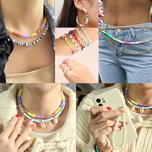 Uhibros 6000 Pcs Clay Beads Bracelet Making Kit, Jewelry Making Kit For Girls Friendship Bracelet Beads Polymer Heishi Beads With Charms Crafts Gifts For Teen Girls #TOP4