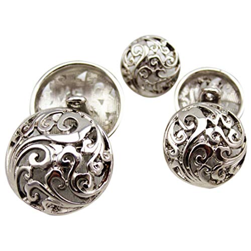 LAVALINK 10 Pièces en Métal Creux Bouton Vêtements Manteau Bouton Vintage Set Antique Accessoires Manteau Manteau Uniforme Cover