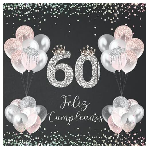 Libro de Visitas Feliz Cumpleaños 60 años: de firmas para dedicatorias, recuerdos, felicitaciones y fotos de los invitados. Decoración y regalo original para hombres y mujeres para la fiesta