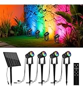 ZYAN Solar Landscape Spotlights, Separate Monocrystalline Panels