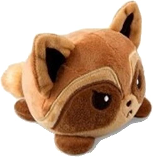 Miniatura 2 de TeeTurtle - El peluche reversible original de mapache - Marrón - Bonitos animales de peluche sensoriales que muestran tu estado de ánimo