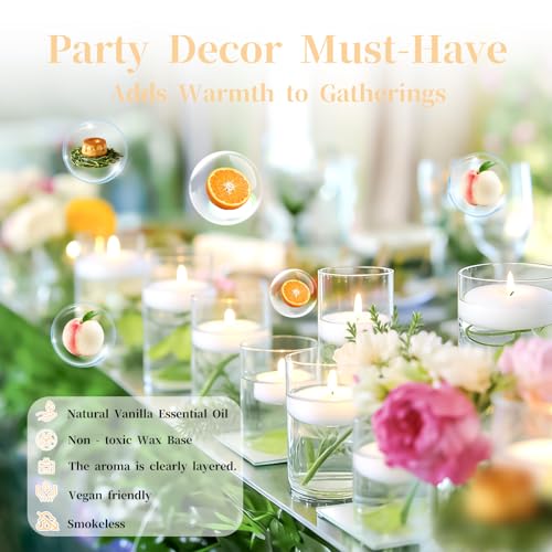 ホワイトフローティングキャンドル。 [4]