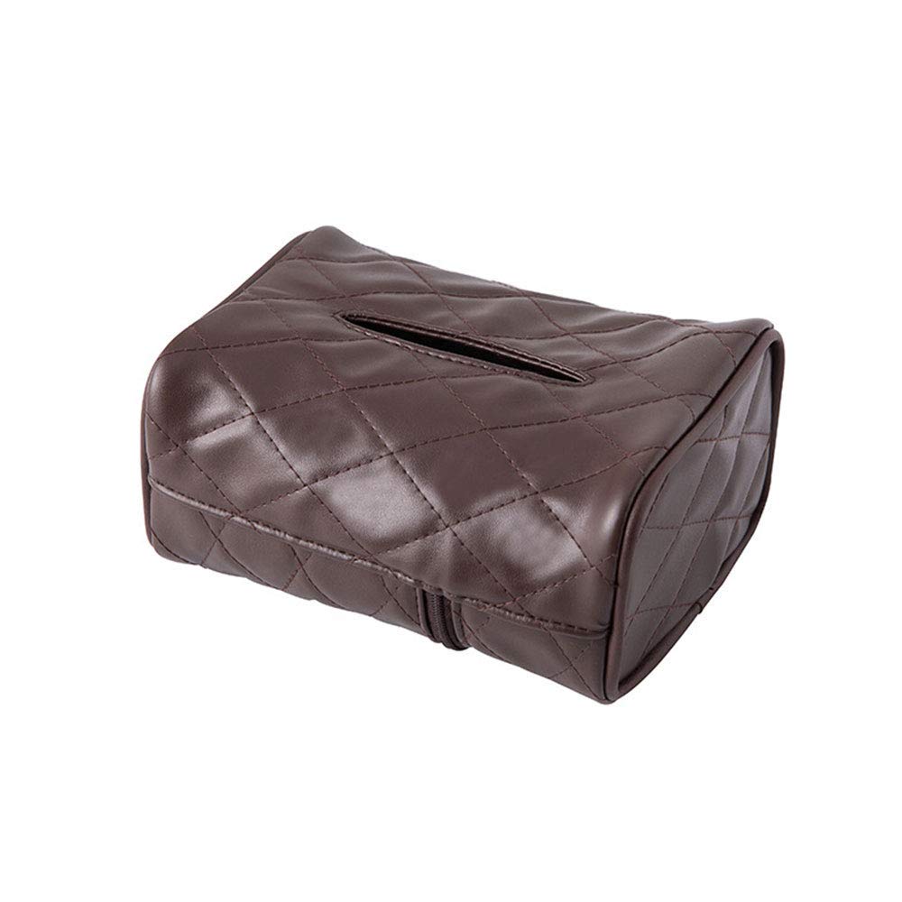 CAIMEI Tissue Box Napkin Holder Automotive Tissue Valet Back-Mounted Car Tray Sun Visor Tissue Box Leather Tissue Box