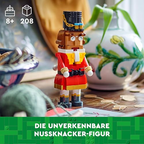 LEGO Nussknacker, Nussknacker-Figur, weihnachtliches Bauset für Jungen und Mädchen, Kinder, Weihnachtsdeko, Spielzeug zum Sammeln, lässt Kinder fantasievoll Spielen 40640