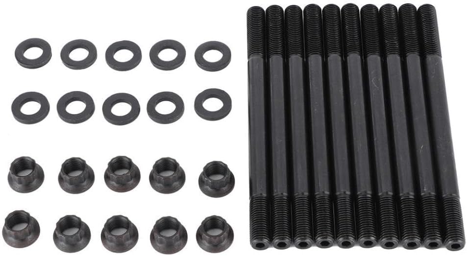 Motorcycle accessories Cylinder Head Stud Bolts Nuts Compatible With Civic Car Models 1996 2000 D16Y7 D16Y8 Compatible with Part Number ARP 208-4305 Aftermarket Replacement accessories