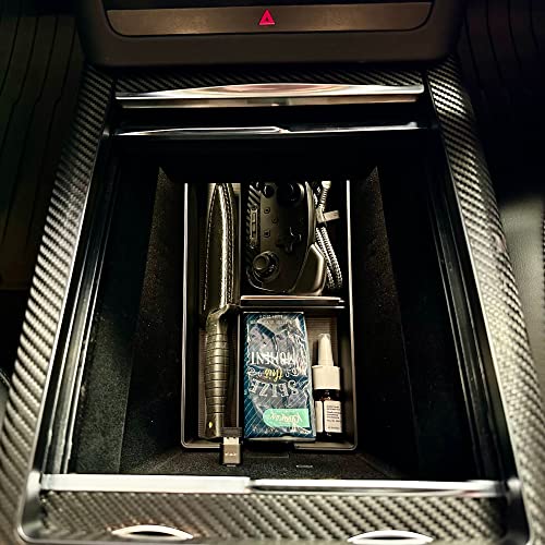 Twraps Storage Organizer For 2021+ Tesla Model S And Model X (Plaid & Long Range) (Lower Center Console, Plastic) #TOP4