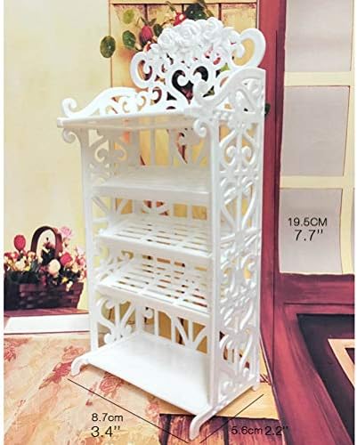 Doll Shoes Rack White Plastic Shoes Shelf Accessories Furniture for 11.5 Inch Girl Doll for Girls Dollhouse Accessories (Shoes not Included)