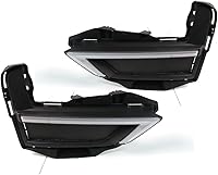 Vista 1 de BAKUGO 2 unids luz diurna niebla lámpara cubierta DRL luz de señal de giro para Nissan X-Trail Rogue 2017 2018 2019 2020