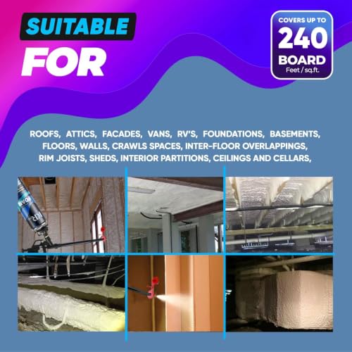 Image of Spray Foam Insulation Kit, Expanding Foam Sealant Spray, 12 Pack x 26.46 oz
