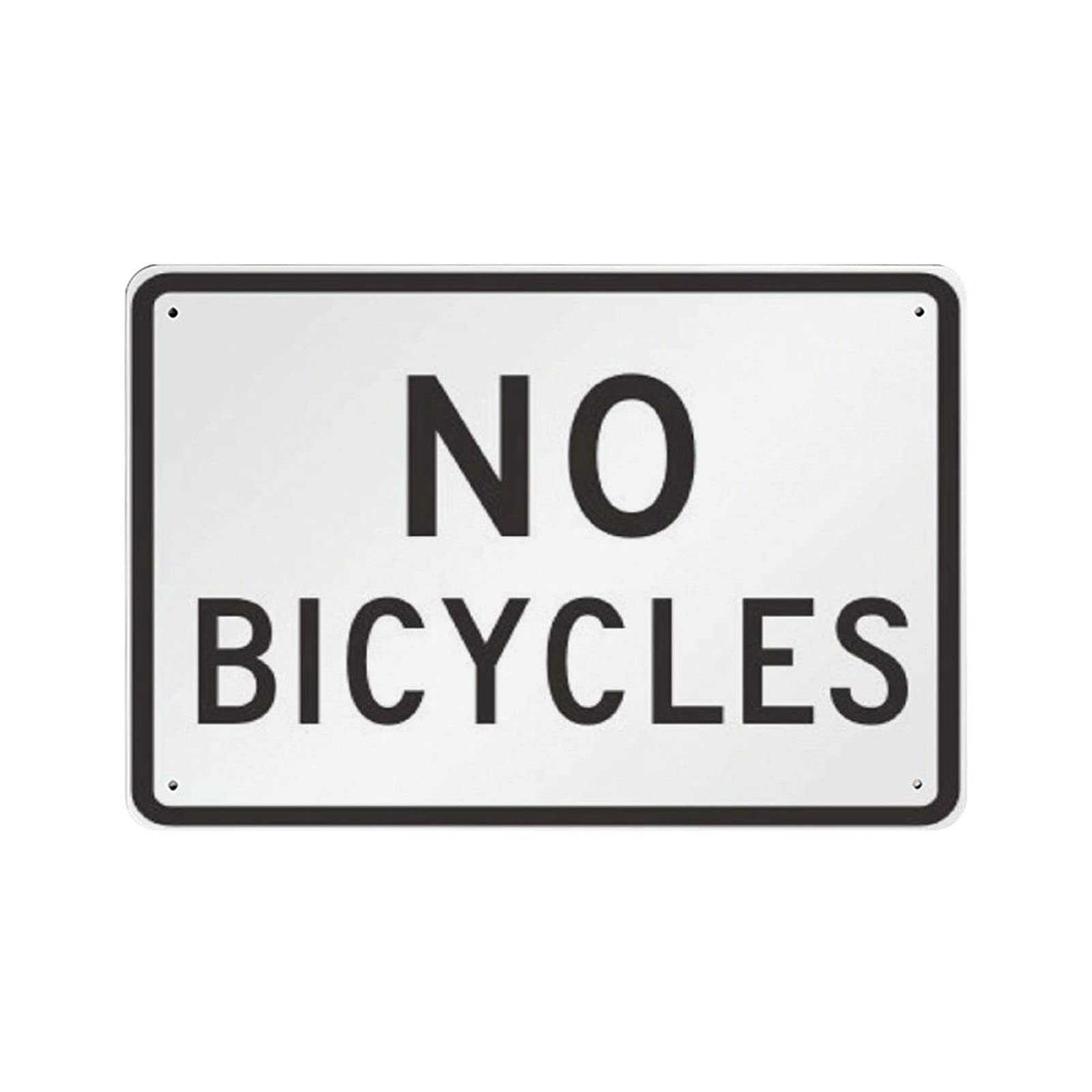 Metal Tin Sign No Bicycles Vintage Tin Poster Metal Sign Wall Decoration Country Kitchen Home Garage Decor 8"x12"
