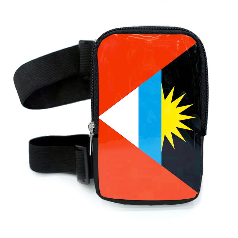 Flag Thigh Bag | Leg Harness for Women | Outdoor Waist Pouch | Carnival Hiking Travel Fanny Pack with Adjustable Straps, Antigua Barbuda, One Size, Regular Thigh Bag